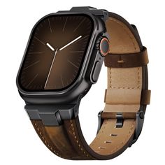 PRICES MAY VARY. Universal Fit: Suitisbest Apple Watch Leather Band is designed for Apple Watch Ultra, Ultra 2, Series 10 9 8 7 6 5 4 3, SE, for iWatch 49mm, 46mm, 45mm, 44mm, 42mm(Series 3). Adjustable size fits 5.8”- 8.5” (165mm - 215mm) wrist. Premium Top Grain Leather:Our Apple Watch ultra band is made from 100% natural cowhide that is incredibly soft and breathable. This high-quality material ensures excellent color retention and is odor-free, providing a consistently pleasant wearing exper Apple Band, Rugged Leather, Apple Watch Ultra, Iwatch Apple, Apple Watch Bands Leather, Watch Ultra, Top Grain Leather, Series 3, Business Outfits