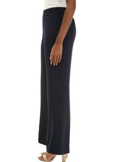 Effortlessly chic, these wide-leg pants from Philosophy pair perfectly with your favorite blouse for a polished look. | Philosophy Women's Wide Leg Crepe Pants, XS Sleek Wide Leg Formal Pants, Sleek Evening Dress Pants For Spring, Sleek Wide Leg Pants For Evening In Spring, Sleek Wide Leg Pants For Spring Evenings, Chic Full-length Pants For Formal Occasions, Chic Full-length Formal Pants, Chic Full Length Pants For Formal Occasions, Sleek Wide Leg Pants For Evening And Spring, Sleek Evening Wide Leg Pants For Spring