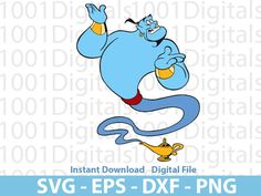 an image of the smg - eps dxf png character with blue hair and