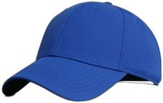 Sporty Blue Six-panel Baseball Cap, Functional Adjustable Snapback Hat, Casual Six-panel Baseball Cap For Golf, Sporty Six-panel Snapback Hat For Golf, Sporty Six-panel Fitted Hat For Outdoor, Functional Blue Baseball Cap For Sports, Adjustable Six-panel Sports Hat, Adjustable Six-panel Trucker Hat For Sports, Adjustable Hat With Cotton Sweatband