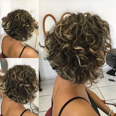 Voluminous Curly Bob With Highlights Curled Bob Hairstyle, Blonde Balayage Bob, Shaggy Pixie, Bob Haircut Curly, Wavy Bob Hairstyles, Short Curly Bob, Naturally Curly Bob