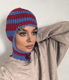 Knitted Balaclava, Knitted Beret, Ski Mask, Stylish Hats, Yarn Sizes, Unique Handmade Jewelry, Custom Hats, Hand Crochet, Your Image