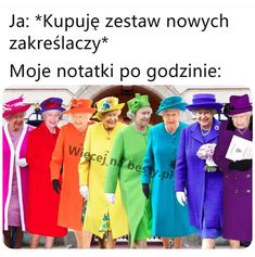 several women in colorful dresses and hats posing for a photo with the caption'ja krupje zestaw nowych