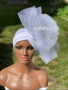 Fascinator Cap! Comes in Different Colors Elegant Headwrap For Church, Elegant Church Headwrap Hat, Elegant White Headband Headwrap, Elegant White Headwrap Headband, Elegant White Headwrap One Size Fits Most, Elegant White Fitted Bonnet, Spring Party Headwrap - One Size Fits Most, Elegant Summer Headwrap Hat, Elegant Fitted Summer Headwrap