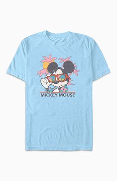 Online only! Who knew that dressing "mousey" could be so cute? Celebrate Walt Disney's most iconic character with these officially licensed Mickey Mouse and Friends styles! All of your favorites, like Mickey Mouse, Minnie Mouse, Goofy, Pluto, Donald Duck, and more, are featured across these adorable Mickey designs that are perfect for your next trip to Disneyland! The Beach Mickey Mouse T-Shirt features a crew neckline, short sleeves, and a front graphic for that classic look.&nbs Mickey Theme, Trip To Disneyland, Mickey Mouse T Shirt, Mickey Mouse Minnie Mouse, Tall Hoodies, Plus Size Swim, Mickey Mouse And Friends, Beach Ready, Sweaters And Jeans