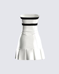 Roma White Strapless Mini Dress White Strapless Mini Dress, Rosette Trim, Dress Png, 2023 Vision, Strapless Mini Dress, How To Look Classy, Dress Ideas, Contrast Trim, Fancy Dresses