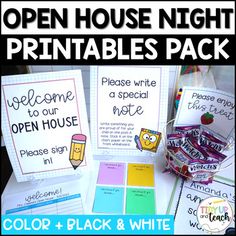 an open house night printables pack