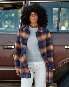 For those who appreciate timeless statement pieces, this car coat is a warm, endlessly versatile winter essential crafted from luxurious 100% recycled fibers and designed with an oversized fit for easy layering.The nearly three-dimensional shadow plaid and authentic details make it a pinnacle piece in any wardrobe.Sorted, recycled, spun, and woven in Italy, our partner Manteco created a plush fabric that is made from a blend of recycled wool and recycled nylon, helping to divert pre- and post-co Car Coat, Fit Car, Plush Fabric, Winter Essentials, Plus Size Womens Clothing, Italian Fabric, Long Shirt, Fall Looks, Womens Fall