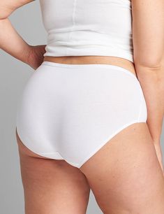 Available in Plus Size. An everyday cotton brief with a sexy, high-leg cut.          FIT:          High-Leg Brief. Comfy, full coverage with a high-cut leg that lengthens for a flattering fit.  Sits just above the belly button  Higher cut leg                  FEATURES:                  Elastic waistband                     FABRIC:          Easy, everyday comfort stretch Cotton    Cotton blend gives all-day, breathable comfort with the perfect amount of stretch that stays put and moves with you. Cotton High-cut Leg Bottoms For Daywear, Basic Brief Bottoms With Moderate Coverage, Basic Bottoms With Moderate Coverage Brief, Cotton Briefs With Hygienic Liner, Seamless Cotton Brief Bottoms, Basic Cotton Brief Bottoms, Seamless Cotton Bottoms For Daywear, Stretch Cotton High-cut Leg Bottoms, Cotton Brief Bottoms For Daywear