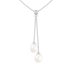 "Featuring lustrous freshwater cultured pearls, this adjustable necklace lends an elegant touch to your ensembles. Featuring lustrous freshwater cultured pearls, this adjustable necklace lends an elegant touch to your ensembles. Chain length: 18 in. Chain type: rope Metal: sterling silver Plating: rhodium Finish: polished Packaging: boxedCULTURED PEARL DETAILS Type: freshwater Size: 7 mm - 8 mm Shape: drop Color: white Gemstones may have been treated to enhance their appearance. Special care may Adjustable Pearl Chain Necklace For Anniversary, Adjustable Pearl White Pearl Necklace For Anniversary, Adjustable Pearl White Necklace For Anniversary, Formal Adjustable Pearl Necklace With Pendant, Formal Adjustable Lariat Necklace With Pearl Drop, Adjustable Pearl White Necklace With Pearl Drop, Adjustable Pearl Drop Necklace For Anniversary, Formal Adjustable Necklace With Pearl Charm, Adjustable Pearl Necklace With Pearl Drop