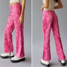 New With Tags!! Fun And Flirty Snakeskin Print Pants By Urban Outfitters! Stretch Soft Faux Suede. Side Zipper Closure. Split Flare Hem. Light And Dark Pink Colors. Brand Nwt! Women’s Size 4. Fitted Bottoms With Split Design, Casual Stretch Bottoms With Split, Casual Stretch Bottoms With Split Design, Casual Split Stretch Bottoms, Casual Split Bottoms For Spring, Casual Split Pants For Spring, Spring Bottoms With Pockets And Split Shape, Casual Non-stretch Bottoms With Split Design, Trendy Fitted Bottoms With Split