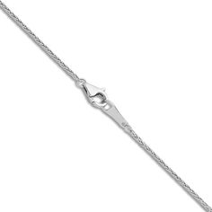 Dazzling high-polish 1.0mm wheat chain links entwine along the entire length of this classic women's necklace. Fashioned in striking platinum, the 18-inch chain secures in place with a lobster clasp. White Gold Wheat Chain Link Jewelry, White Gold Link Jewelry With Wheat Chain, White Gold Jewelry With Wheat Chain Link, White Gold Wheat Chain Jewelry, White Gold Wheat Chain Link Necklace, Classic White Gold Necklace With Wheat Chain, Formal Sterling Silver Chain Necklace With Wheat Chain, Classic White Gold Wheat Chain Necklace, Formal Sterling Silver Wheat Chain Necklace