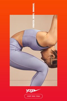 a woman is doing yoga on the cover of a magazine