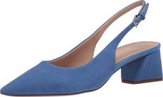 Franco Sarto Racer Blue Leather Slingback Pumps, Blue Leather Slingback Pumps With Heel Strap, Chic Blue Open Toe Slingback Pumps, Blue Leather Open Toe Slingback Pumps, Blue Ankle Strap Slingback Pumps With 4-inch Heel, Wrap Heels, Franco Sarto, Shoe Size Conversion, Shoe Size Chart