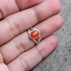 Gemstone - Natural Carnelian Gemstone Size - 7x9 mm oval Metal - Sterling Silver Ring size - All sizes available Each Ring made with Precision and love, these rings are perfect for everyday use and a perfect accessory to wear at work. Rings can be customized on request and gemstone can be switched to any other as per requirement. Same design also uploaded with Amethyst, Aqua Chalcedony, black star diopside, Citrine, Carnelian, Crystal Quartz, Golden rutile quartz, Lapis Lazuli, Labradorite, Mala Red Carnelian Hallmarked Rings, Silver Rings With Polished Carnelian, Red Carnelian Rings With Polished Finish, Red Polished Carnelian Rings, Antique Handmade Carnelian Rings, Plus Size Rings, Handmade Jewelry Box, Carnelian Ring, Aqua Chalcedony