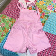 Soft Pink Small Overalls Nwt Fitted Shortalls Overalls For Spring, Fitted Spring Overalls Shortalls, Fitted Spring Shortalls Overall, Pink Shortalls With Pockets For Summer, Pink Shortalls For Summer, Pink Overall Bottoms For Spring, Pink Summer Shortalls With Pockets, Summer Pink Shortalls With Pockets, Pink Short Overalls For Summer