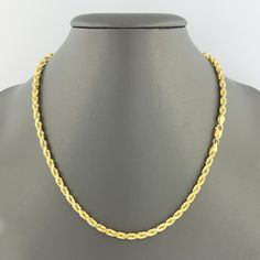 D E S C R I P T I O N : Our rope chains are made from 14k solid gold guaranteeing you an attractive & luxurious appearance. Each link has a unique diamond-cut design creating that extra shine at any angle light touches it. The rope chain is precisely made with professional & expert craftsmanship. This simple yet modern necklace is a must-add to your jewelry collection making it a perfect piece to stack with other necklaces or wearing it alone. Your chain is nicely packaged in an exquisite neckla Diamond Rope Chain Necklace For Anniversary, Elegant Yellow Gold Rope Chain Necklace With Curb Detail, Elegant Yellow Gold Curb Chain Necklace, Anniversary Diamond Rope Chain Necklace, Diamond Cut Link Chain Necklace For Anniversary, Yellow Gold Rope Chain Necklace With Diamonds, Classic Rope Chain Necklace For Anniversary, Luxury 14k Gold Rope Chain Necklace, Yellow Gold Diamond Cut Link Necklace