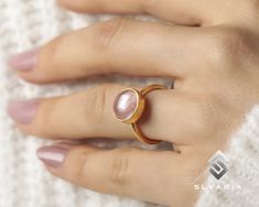 "Natural Cherry Quartz Crystal Handmade 24K Gold Plated 925Sterling Silver Round Gemstone Taurus Ring Women Fancy Weding Gift Ring Love Stone 💍Item Details💍 SKU CODE: GIT1D10078 ★ Material: 24K Gold Plated 925 Sterling Silver ★ Silver Weight: App. 3.09 Grams {6 USA Size} ★ Ring Diameter: 1.9-2.9 mm ★ Ring Size: Available in variations  ★ Gemstone: Natural Cherry Quartz ★ Gemstone Size: 10mm ★ Gemstone Shape: Dome ★ Ring Plate: Available in variations to Rose Gold & 24K Gold & Black Oxided 💎AB Weding Gift, Taurus Ring, Aries Gifts, Hematite Crystal, Ring Plate, Onyx Crystal, Cherry Quartz, Tiger Eye Crystal, Dome Ring