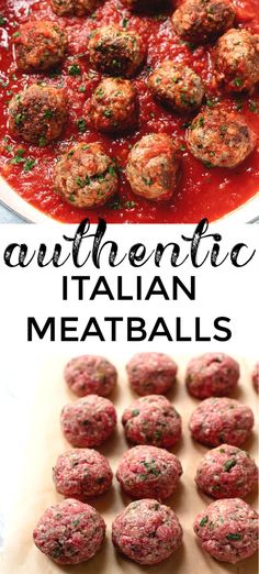 meatballs with marinara sauce and parmesan cheese on the side are shown