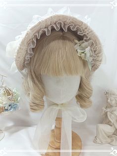 This price is for a bonnet, others are not included. One Size Fits Most Beige Bonnet, Beige One Size Fits Most Bonnet, Fitted Bonnet Cap For Spring, Fitted Beanie Bonnet For Spring, Vintage Fitted Bonnet For Spring, Beige Bonnet Cap, One Size Fits Most, Cream Brimmed Bonnet One Size Fits Most, Spring Beige Mini Cap, Vintage Summer Bonnet Cap