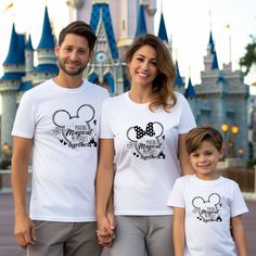 Making Magical Family Memories Shirt, Personalized Family Trip T shirt,  Matching Minnie Mouse Shirt, Mouse Ear 2024 Shirt, Disneyland shirt 𝗛𝗢𝗪 𝗧𝗢 𝗢𝗥𝗗𝗘𝗥? 𝟏. Select the shirt 𝗦𝘁𝘆𝗹𝗲 2. Select the 𝗦𝗶𝘇𝗲 3. Select the shirt color 4. Select the quantity, 5. Click 𝗔𝗗𝗗 𝗧𝗢 𝗖𝗔𝗥𝗧.  If you want to buy more than one, please go back to the listing and repeat the steps. We choose Gildan Soft Style (100% Cotton), Bella Canvas (100% Cotton), Sweatshirts and Hoodies Gildan (50% Cotto Family Matching Mickey Mouse Cotton Tops, White Family Matching T-shirt With Mickey Mouse, White Mickey Mouse Crew Neck Shirt, Minnie Mouse Shirt, Disneyland Shirt, Minnie Mouse Shirts, Disneyland Shirts, Memory Shirts, Family Trip