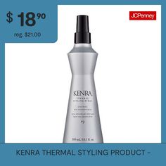 Protect and style your hair with Kenra Thermal Styling spray. This versatile formula offers heat protection while enhancing shine and manageability, ensuring your hair looks flawless and feels healthy.Hair Type: NormalConcerns: Heat ProtectionFluid Ounces: 10.1 oz.Formulation: SprayCountry of Origin: Made in US Kenra Hair Products, Hair Care Products, Styling Products, Hair Looks, Healthy Hair, Care Products, Hair Care, Spray, Heat