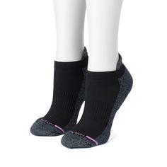 These women's Dr. Motion compression socks give you the cushioned support to help relieve tired, aching legs and feet. Includes: 2 pairs of socks Anti-microbial anti-odor Compression body Arch support Cushioned soles Seamless toe FIT & SIZING Sock size 9-11 fits shoe sizes 5 to 10 FABRIC & CARE Polyester, cotton, nylon, spandex Machine wash Imported Color: Black. Gender: female. Age Group: adult. Material: Cotton Blend. Comfortable Stretch Sports Socks, Sporty Stretch Anti-odor Socks, Sporty Stretch Socks With Arch Support, Black Sweat Resistant Training Socks, Black Sweat-resistant Training Socks, Breathable Stretch Socks For Athleisure, Comfortable Anti-odor Socks For Training, Comfortable Anti-odor Running Socks, Comfortable Stretch Socks For Training