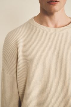 Meet Edward, the 100% ethical cashmere jumper which will bring a new definition to ‘basic’. The perfection of its round neck as well as its English rib and oversized cut give it a sophisticated, elegant yet understated look. Did we mention it is unisex? It will soon become one of your closet essentials; enhance it with a shirt collar, a necklace or a scarf. Charlotte’s fashion tip: ‘I love this design for the rib knitted work that adds a new depth to the cashmere. The oversized cut of the Edward Relaxed Fit Cashmere Sweater With Ribbed Detail, Relaxed Fit Ribbed Cashmere Sweater, Ribbed Cashmere Sweater In Relaxed Fit, Cashmere Ribbed Sweater With Relaxed Fit, Classic Oversized Ribbed Sweater, Classic Oversized Sweater With Ribbed Neckline, Classic Ribbed Everyday Sweater, Classic Ribbed Sweater For Everyday, Classic Ribbed Cashmere Sweater