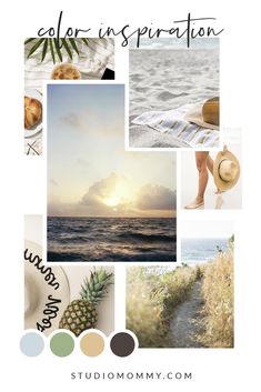 a collage of photos with the words color inspiration on it