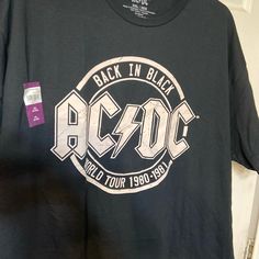 I Have These In Large And Xl Also Acdc Shirt, Back In Black, Ac Dc, Back To Black, Black Men, Black White, Man Shop, Black And White, Tags