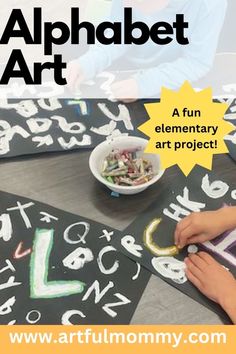 the alphabet art project is fun for kids to do