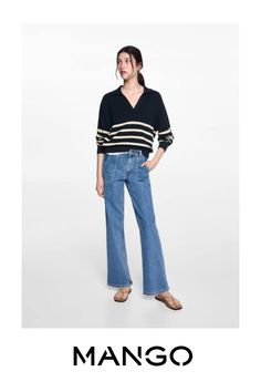 Take advantage of the best discount of the year with Black Friday, Straight design, Shirt-style V-neck collar, Long design, Long sleeve, Unclosed, Back to class, Striped design Teen Sweater, Striped Knit Sweater, Striped Knit, Color Azul, Stripe Sweater, Dark Navy, Bleu Marine, Knit Sweater, Sweater Cardigan