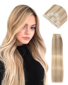 PRICES MAY VARY. Transform Your Look with MISSME Clip In Extensions - Made from 100% Remy Human Hair, Soft and Luxurious with No Tangles or Shedding. Lightweight and Strong with a Hidden Clip for a Natural Finish. Upgrade Your Style Effortlessly. Clip In Hair Extensions Wear - Get the luscious locks you've always wanted with MISSME Clip In Hair Extensions! Each set includes 7 pieces weighing between 110g-120g and featuring 16 clips. Add volume and thickness to your hair with just 1-2 sets for a Clips On Hair, Color Extensions, Ash Blonde Highlights, Bleach Blonde Hair, Real Human Hair Extensions, Hair For Women, Bleach Blonde, 100 Remy Human Hair, Human Ashes