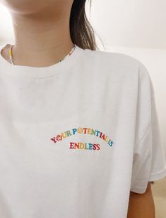 Our embroidered 'Don't Worry Be Happy' cotton tee is made with 100% cotton air-jet spun yarn for a sturdy and comfy fit. Features embroidered lettering detailing. Unisex Fit. We are a small business and all our items are made as ordered, so items can take around 2-7 business days to ship out our t-shirts - but we will try our best to make sure our packages get to their new homes as soon as possible! Thank you for understanding. Sizing Chart: Please reference our sizing chart pictured in the photos in order to get the best possible fit as our tees are made as ordered. To see our size chart, scroll through the listed photos and find the last picture. The measurements for each size is listed there as well. Unisex fit. ♢ We do not except returns unless items are damaged. This is due to our swe White Relaxed Fit T-shirt With Letter Embroidery, White Embroidered Relaxed Fit T-shirt, White Cotton T-shirt With Embroidered Text, Casual T-shirt With Multicolor Embroidery And Logo, White Embroidered Crew Neck Shirt, Casual T-shirt With Multicolor Embroidered Text, White Crew Neck T-shirt With Floral Embroidery, White Short Sleeve T-shirt With Floral Embroidery, White Floral Embroidered Short Sleeve T-shirt