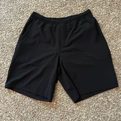 *Nwot* Men’s, Black Lululemon Shorts With Drawstring, Liner, And Pockets. Size L, 9” Inseam. Teenage Son Removed Tags Before Realizing The Liner Makes Them Fit More Like A Medium. Only Tried On - Never Worn, Never Washed. Black Lululemon Shorts, Teenage Son, Black Lululemon, Lululemon Men, Mens Lululemon, Lululemon Shorts, Shorts Athletic, Mens Shorts, Lululemon Athletica