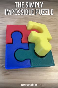 the puzzle pieces have been placed on top of each other to make it look like they are