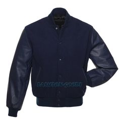 Brand New Varsity Jacket *Made by highest quality wool and Genuine leather *100% Polyester Laser Lining * Total 5 Pockets , 2 Front, 3 inside, 1 Mobile pocket. Mens Leather Pants, Black Moto Jacket, Winter T Shirts, Leather Pant, Knit Men