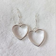 Beautiful Heart Shape Silver Earrings 14k Gold Hoop Earrings, Betsey Johnson Earrings, Angel Earrings, 2024 Style, Glass Drop Earrings, Gold Leaf Earrings, Fruit Earrings, Gemstone Stud Earrings, Long Drop Earrings