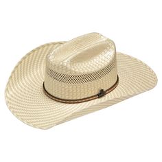 No look is complete without a great hat. You will love this Ariat 20X cowboy hat by M & F Western Products. There is a beautiful hatband and Ariat pin that complete the look. The vented weave design on the hat will help keep you nice and cool on those hot summer days. Details: Decorative HatbandGenuine Goat Leather SweatbandAriat PinCrown: 4-1/4"Brim: 4-1/4" Double S, Tan Hat, Cowboy Gear, Straw Cowboy Hat, Western Hat, Western Store, Arrow Pattern, Cowgirl Western, Western Hats