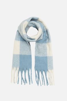 Check Scarf- A great winter accessory- Oversized and soft- Check print- Available in blue and black- Approximately 210cm long Product Code: PWFV141 Japanese Winter Fashion, Blue Outfit Winter, Kids Scrubs, Blue Winter Coat, Scarf Autumn, Check Scarf, Chunky Scarf, Raincoat Kids, Cute Scarfs