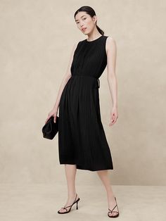 Crystal Pleated Midi Dress | Banana Republic Factory Pleated Midi Dress, Banana Republic Factory, Pleated Dress, Boat Neck, Banana Republic, Special Occasion, Midi Dress, Crystals