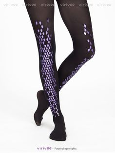 Purple Dragon Tights, Goth Fashion Semi-opaque Panythose, Plus Size Cosplay Costume for Halloween - Etsy Dragon Scales Pattern, Ombre Tights, Halloween Tights, Cool Tights, Purple Tights, White French Bulldogs, Gothic Mode, Turquoise Ombre, Plus Size Cosplay