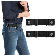 PRICES MAY VARY. 【Design Highlights】If you are tired of ordinary belts that are always too tight or too loose, then our new no buckle belt will suit you, it is used between two belt loops instead of the whole waist, not only hold up your pants, but also allows you to breathe easy and stay comfortable without worrying about the belt buckle digging into your stomach, causing pain and annoyance. 【Lightweight and Durable】Our buckleless belt is made of soft elastic fiber belt and polyester, Smooth su Cowgirl Belts, Turquoise Belt, Side Belt, Belts For Men, Shirt Tucked In, Breathe Easy, Branded Belts, Elastic Belt, Stretch Belt