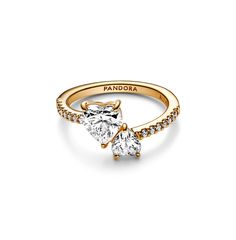 in stock Couple Initial Rings Gold, Cute Rings For Girlfriend, Pandora Jewelry Gold, Wedding Ring Women Gold, Pandora Gold Heart Ring, Gold Pandora Ring, Dainty Promise Rings Gold, Pretty Jewellery Rings, Promise Rings For Her Pandora