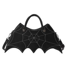 Material: PU  Size : 34*20*7 cm Inspired Handbags, Crossbody Bags For Travel, Estilo Punk, Cute Purses, Designer Crossbody Bags, Batgirl, Womens Purses, Black Cross Body Bag, Spider Web