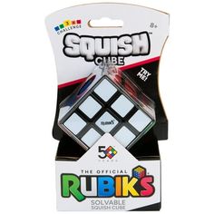 the rubiks squish cube is in its packaging