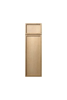 a wooden cabinet door on a white background