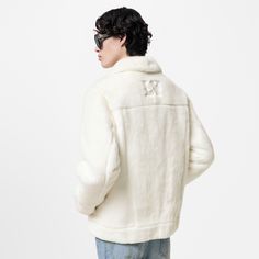 LOUIS VUITTON® - Mink Trucker Jacket - White Lv Jacket, Louis Vuitton Gifts, Mink Jacket, Color Turquesa, Stole Scarf, Leather Denim, Knitwear Dress, Buckle Shoes, Louis Vuitton Official