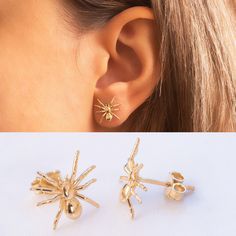 14K 18K Real Gold Spider Earrings, Spooky Creepy Stud Gold Earring, Gold Halloween Spider Earrings Great Gift For Her, Christmas Gift Material: Solid Gold (no gold-filled or gold plated) Karat: 14 Karat (585), 18 Karat (750) Available gold color: Yellow, rose, and white Spider Height: 12.00 mm Spider Width: 13.00 mm M o r e * F r o m * U s Goldstore Jewelry - https://etsy.me/3gHtcrZ * Urn Necklaces - https://etsy.me/2Asb4BM * Bar Necklaces - https://etsy.me/2MhoVxO * Name Necklaces - https://ets Novelty Gold Earrings, Nickel-free Gold Novelty Earrings, Nickel-free Novelty Gold Earrings, Gold Novelty Drop Earrings, Novelty Gold Nickel-free Earrings, Novelty Gold Hypoallergenic Earrings, Gold Hypoallergenic Novelty Earrings, Gold Novelty Dangle Jewelry, Novelty Gold Dangle Jewelry