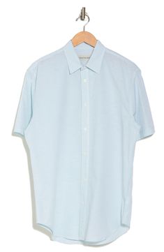 Refresh your essentials with this regular fit short-sleeve button-up shirt constructed from a breathable linen-enhanced cotton with a curved hem. 29" length (size Medium) Front button closure Point collar Short sleeves 65% cotton, 35% linen Machine wash, tumble dry Imported Vacation Tops, Girls Shoes Kids, Winter Sneakers, Swim Shop, Short Sleeve Button Up, Baby Size, Toddler Sizes, Girls Jeans, Dress With Boots